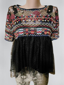 Кофти Кофты ^/--/^ Красивая женская кофта, блузка с коротким рукавом Trafaluc Collection Zara ^_^^^ Красива жіноча кофта, блузка з коротким рукавом Trafaluc Collection Zara - фото фото фото