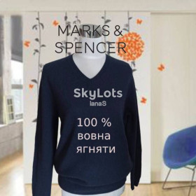 Светри Свитера ^/--/^ Marks&amp;Spencer Шерстяной теплый женский свитер т синий L ^_^^^ Marks&amp;Spencer Шерстяний теплий жіночий светр т синій L - фото фото фото