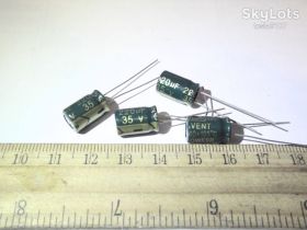 Конденсатори Конденсаторы ^/--/^ Конденсатор 220 /--/ мкФ 35 /--/ В 220 /--/ uF 35 /--/ V 105 /--/ С 1 /--/ шт - лот - фото фото фото