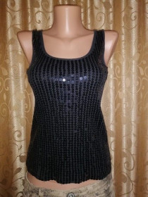 Майки Майки ^/--/^ Блестящая женская черная майка, топ с пайеткой New Look ^_^^^ Блискуча жіноча чорна майка, топ з пайєткою New Look - фото фото фото
