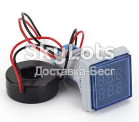 Амперметри, вольтметри Амперметры, вольтметры ^/--/^ AC вольтметр амперметр 0,28&amp;quot; 50-500 вольт 0-100 ампер синий квадратный для врезки    (061 /--/ B) ^_^^^ AC вольтметр амперметр 0,28&amp;quot; 50-500 вольт 0-100 ампер синій квадратний для врізки (061 /--/ B) - фото фото фото