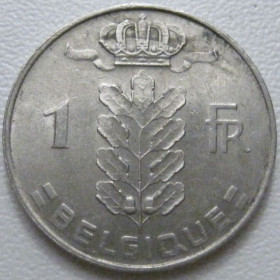 Бельгія Бельгия ^/--/^ Бельгія 1 франк 1975 року Belgique 42669 ^_^^^ Бельгия 1 франк 1975 года Belgique 42669 - фото фото фото