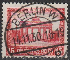 Веймарська республіка Веймарская республика ^/--/^ 1930 - Німеччина - Зимова допомога - Берлін Mi.451 _3,0 € ^_^^^ 1930 - Германия - Зимняя помощь - Берлин Mi.451 _3,0 € - фото фото фото