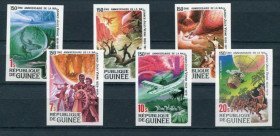 Освоєння космосу Освоение космоса ^/--/^ Гвинея Guinea  Space  1979 Mi 843-849 /--/ B 150 /--/ th anniversary of the birth of Jules Verne. MNH Cv 39.00 Без одной ^_^^^ Гвінея Guinea Space 1979 Mi 843-849 /--/ B 150 /--/ th anniversary of the birth of Jules Verne. MNH Cv 39.00 - фото фото фото