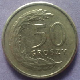 Сучасна (після ) Современная (после ) ^/--/^ Польша 1995 50 грошей ^_^^^ Польща 1995 50 грошей - фото фото фото