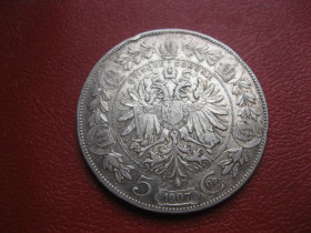Австро-Угорщина Австро-Венгрия ^/--/^ Австро - Венгрия 5 крон    (corona) 1907 года для Австрии .Сохран! Оригинал.Нечастая ^_^^^ Австро-Угорщина 5 крон (corona) 1907 року для Австрії.Збереж! Нечаста - фото фото фото