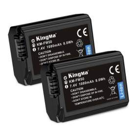 Акумулятори Аккумуляторы ^/--/^ 2-Pack KingMa Sony NP-FW /--/ 50 комплект из 2 аккумуляторов ^_^^^ 2 /--/ Pack KingMa Sony NP-FW /--/ 50 комплект з 2 акумуляторів - фото фото фото