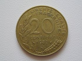 Франція Франция ^/--/^ Франция 20 сантимов 1982 года #9716 ^_^^^ Франція 20 сантимів 1982 року #9716 - фото фото фото