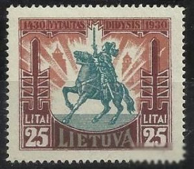 Балтійські країни Балтийские страны ^/--/^ Литва 1930 500 лет королю Витаутасу Великому 1 /--/ м. ^_^^^ Литва 1930 500 років королю Вітаутасу Великому 1 /--/ м. - фото фото фото