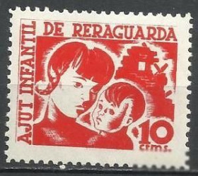 Іспанія Испания ^/--/^ Испания локал Рерагуарда 1937 не почтовая марка 10 Cts 1 /--/ м. ^_^^^ Іспанія локал Рерагуарда 1937 не поштова марка 10 Cts 1 /--/ м. - фото фото фото