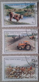 Афганістан Афганистан ^/--/^ Афганистан 1989 день крестьянина Mi 1639-1641 ^_^^^ Афганістан 1989 день селянина Mi 1639-1641 - фото фото фото