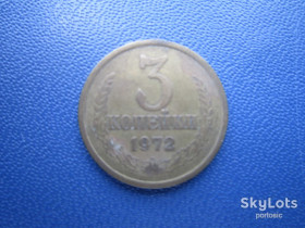 - - ^/--/^ Монета 3 копійки СРСР 1972 федорін 158 без уступа ^_^^^ Монета 3 копейки СССР 1972 фэдорин 158 без уступа - фото фото фото