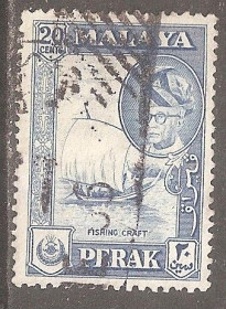 Малайзія Малайзия ^/--/^ Бр.Малайя          (Перак) 1957 Sc.133 гаш. ^_^^^ Бр.Малайя (Перак) 1957 Sc.133 гаш. - фото фото фото