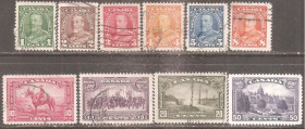 Північна Америка Северная Америка ^/--/^ Канада 1935 Sc.217-226 гаш. н/серия 10 из 11 ^_^^^ Канада 1935 Sc.217-226 гаш. н/серія 10 з 11 - фото фото фото