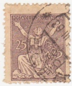 Чехословаччина Чехословакия ^/--/^ Чехословакия 1920 г №  174 гашеная ^_^^^ Чехословаччина 1920 р. No 174 гашена - фото фото фото