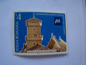 Румунія Румыния ^/--/^ Румыния,Михель 2009-2010  (Южн. Европа), 3441, 100 лет почтовой марке Сан - Марино. ^_^^^ Румунія, Міхель 2009-2010 (Південна Європа), 3441, 100 років поштовій марці Сан - Марино. - фото фото фото