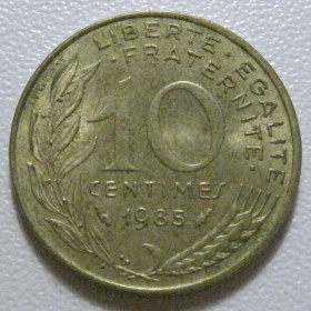 Франція Франция ^/--/^ Франція 10 сантимів 1985 року 43524 ^_^^^ Франция 10 сантимов 1985 года 43524 - фото фото фото