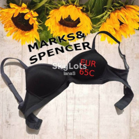 Бюстгальтери Бюстгальтеры ^/--/^ Marks &amp;Spencer EUR 65 /--/ C Бюстгальтер бесшовный без косточек поролон черный/серый ^_^^^ M&amp;S EUR 65 /--/ C Бюстгальтер безшовний без кісточок поролон чорний/сірий - фото фото фото