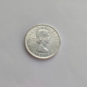 Британські колонії Британские колонии ^/--/^ ФЛОРИН АВСТРАЛИЯ 1956 состояние UNC серебро РЕДКАЯ!!! ^_^^^ 1956 — стан UNC срібло Рідка!!! - фото фото фото
