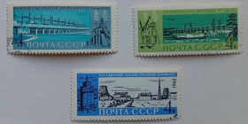 СРСР - СССР - ^/--/^ СССР 1962 Строительство ГЭС, гашеные ^_^^^ СРСР 1962 Будівництво ГЕС, гашені - фото фото фото