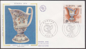 Європа Европа ^/--/^ Франция 1976 ЕВРОПА-СЕПТ КУВШИН БЛЮДО ТАРЕЛКА ПОСУДА ФАРФОР ФАЯНС ИСКУССТВО Два КПД Mi.1961-2 ШЁЛК ! ^_^^^ Франція 1976 ЄВРОПА-СЕПТ КУВШИН БЛЮДО ТАРЕЛКА ПОСУДУ ФАРФОР ФАЯНС МИСТЕЦТВА Два ККД Mi.1961-2 ШЕЛК! - фото фото фото