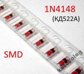 Діоди Диоды ^/--/^ SMD 1 /--/ N /--/ 4148 Диод 150 mA 100 /--/ V 10-шт ^_^^^ SMD 1 /--/ N /--/ 4148 Діод 150 mA 100 /--/ V 10-шт - фото фото фото