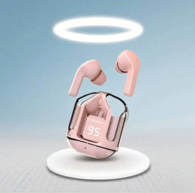 Навушники, гарнітури Наушники, гарнитуры ^/--/^ T /--/ 2 TWS Беспроводные Bluetooth-наушники с цифровым дисплеем и Hi-Fi звуком. Розовые ^_^^^ T /--/ 2 TWS Бездротові Bluetooth-навушники з цифровим дисплеєм і Hi-Fi звуком. Чорні Рожевий - фото фото фото