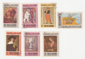 ОАЕ ОАЭ ^/--/^ Арабские Эмираты (Рас-Аль-Хайма  )  1967  г. № 180186 гашеная серия ^_^^^ Арабські Емірати (Рас-Аль-Хайма) 1967 р. No 180186 гашена серія - фото фото фото