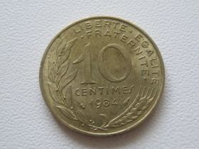 Франція Франция ^/--/^ Франция 10 сантимов 1984 года 26601 ^_^^^ Франція 10 сантимів 1984 26601 - фото фото фото