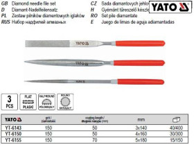 Напилки, рашпилі Напильники, рашпили ^/--/^ Набор надфиль алмазный YATO алмазний 4 /--/ х /--/ 160 /--/ х /--/ 50 мм 3 штуки YT-6150 ^_^^^ Набір надфіль алмазний YATO алмазний 4 /--/ х /--/ 160 /--/ х /--/ 50 мм 3 штуки YT-6150 - фото фото фото