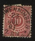 Німеччина до  року Германия до  года ^/--/^ Германия-Wurttemberg-  1875 г.№ 46 а гашеная ^_^^^ Німеччина-Wurttemberg - 1875 р. No 46 а гашена - фото фото фото
