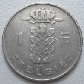 Бельгія Бельгия ^/--/^ Бельгія 1 франк 1966 року Belgie 42590 ^_^^^ Бельгия 1 франк 1966 года Belgie 42590 - фото фото фото