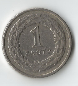 Сучасна (після ) Современная (после ) ^/--/^ 1 злотый  (złoty) 1992 года. ^_^^^ 1 злотий (złoty) 1992 року. - фото фото фото
