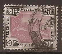 Інші країни Другие страны ^/--/^ Малайская федерация 1923 Sc.66 гаш. ^_^^^ Малайська федерація 1923 Sc.66 гаш. - фото фото фото