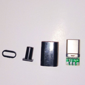 Порти, роз'єми Порты, разъемы ^/--/^ Штекер  Type C 3.1 USB разъем коннектор питания черный ^_^^^ Штекер Type C 3.1 USB роз'єм конектор живлення чорний - фото фото фото
