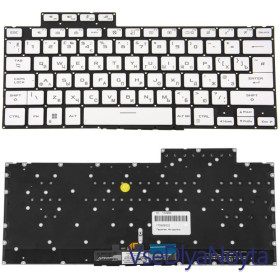 Клавіатури Клавиатуры ^/--/^ Клавиатура для ноутбука ASUS (GA /--/ 402 series) rus, white, без фрейма, подсветка клавиш (RGB) ^_^^^ Клавіатура для ноутбука ASUS (GA /--/ 402 series) rus, white, без фрейму, підсвічування клавіш (RGB) - фото фото фото