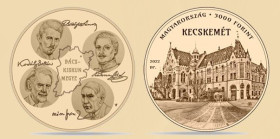 Угорщина Венгрия ^/--/^ Венгрия 3000 форинтов 2022 ^_^^^ Угорщина 3000 форинтів 2022 - фото фото фото