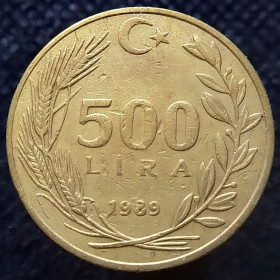 Туреччина Турция ^/--/^ Туреччина 500 лір, 1989 ^_^^^ Турция 500 лир, 1989 - фото фото фото