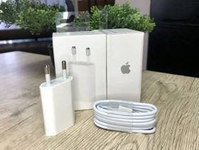 Зарядні пристрої Зарядные устройства ^/--/^ Блок + Кабель Lightning Apple iPhone 5, 5 /--/ S, 6, 6 /--/ S, 6 /--/ Plus, 7, 7 Plus, 7+, 8, 8+,X, XR - фото фото фото