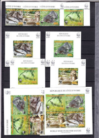 Фауна Фауна ^/--/^ Фауна . Кот ди Вуар  2005 г  MNH - марки , блок , б/з и  люксблоки . ^_^^^ Кіт ді Вуар 2005 р MNH - марки, блок, б/з і люксблоки. - фото фото фото