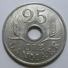 Данія Дания ^/--/^ Данія 25 ере 1967 року 41502 ^_^^^ Дания 25 эре 1967 года 41502 - фото фото фото