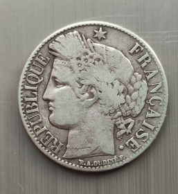 Середньовічна Європа Средневековая Европа ^/--/^ Монета 1 франк 1887 года серебро Церера       (богиня Урожая) оригинал Франция gk /--/ 624 ^_^^^ Монета 1 франк 1887 року срібло Церера (богиня Урожаю) оригінал Франція gk /--/ 624 - фото фото фото