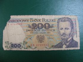 Польща Польша ^/--/^ 200 злотих 1988 Польща ^_^^^ 200 злотых 1988 Польша - фото фото фото