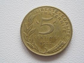 Франція Франция ^/--/^ Франция 5 сантимов 1982 года #16053 ^_^^^ Франція 5 сантимів 1982 року #16053 - фото фото фото