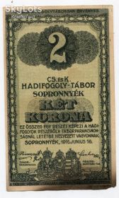 Австро-Угорщина Австро-Венгрия ^/--/^ 2 крони 1916 р. гроші для табору військовополонених. Австро-Угорщина. ^_^^^ 2 кроны 1916 г. деньги для лагеря военнопленных. Австро-Венгрия. - фото фото фото