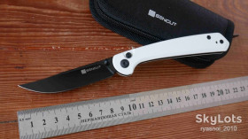 Ножі, мультітули Ножи, мультитулы ^/--/^ Sencut Skelfin S /--/ 25007-1, Black 9 /--/ Cr /--/ 18 /--/ MoV, White G /--/ 10, Caged Ceramic Ball Bearing, Outdoor, EDC, Button Lock - фото фото фото