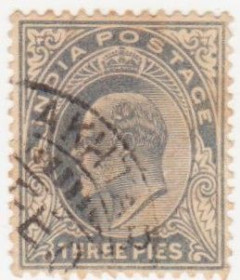 Інші країни Другие страны ^/--/^ Индия  1902 г. № 58 гашеная ^_^^^ Індія 1902 р. No 58 гашена - фото фото фото