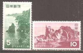 Японія Япония ^/--/^ Япония 1955  Sc.612-613 * ПОЛНАЯ серия ^_^^^ Японія 1955 Sc.612-613 * Повна серія - фото фото фото