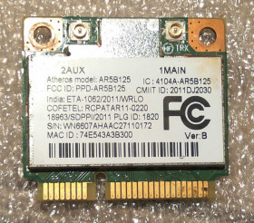 Wi-Fi адаптери Wi-Fi адаптеры ^/--/^ Модуль Wi-Fi Atheros AR /--/ 5 /--/ B /--/ 125 WLAN card для Lenovo Thinkpad T /--/ 410 /--/ s и др. ^_^^^ Модуль Wi-Fi Atheros AR /--/ 5 /--/ B /--/ 125 WLAN card для Lenovo Thinkpad T /--/ 410 /--/ s та ін. - фото фото фото