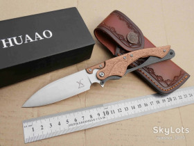 Ножі, мультітули Ножи, мультитулы ^/--/^ HUAAO Mountaineering, D /--/ 2 Satin, T /--/ 6 Aluminum Brown + Stainless steel, Outdoor, Tactical, EDC - фото фото фото